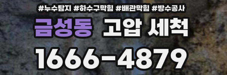 금성동 고압 세척