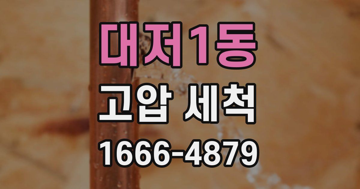 대저1동 고압 세척