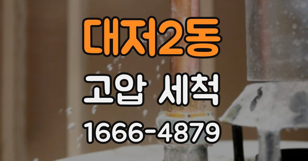 대저2동 고압 세척
