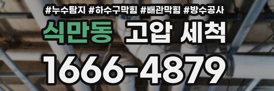 식만동 고압 세척