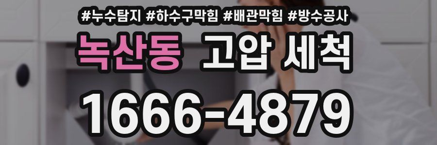 녹산동 고압 세척