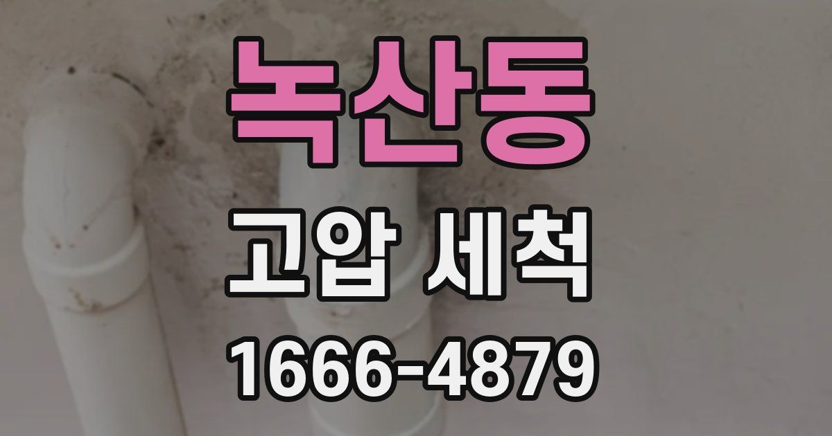 녹산동 고압 세척