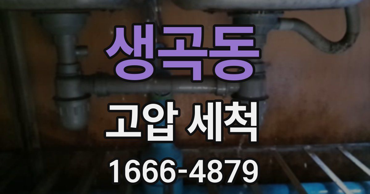 생곡동 고압 세척