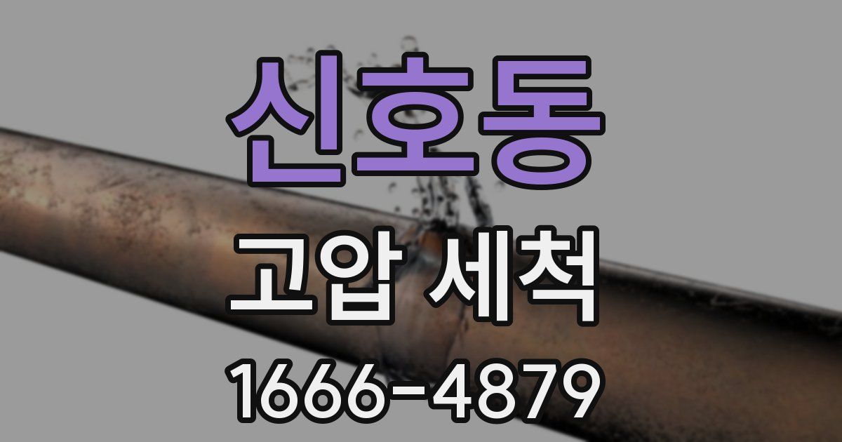 신호동 고압 세척