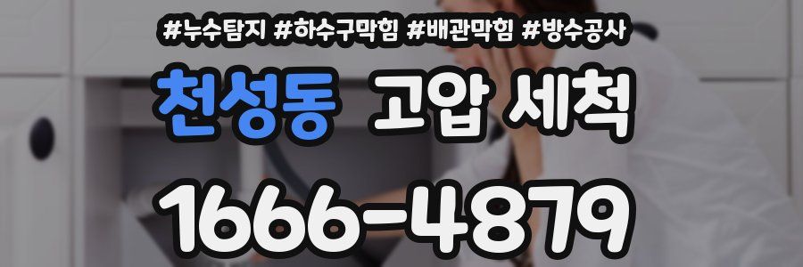 천성동 고압 세척