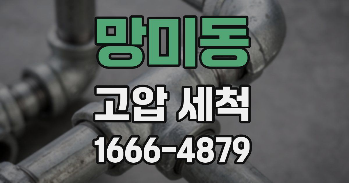 망미동 고압 세척