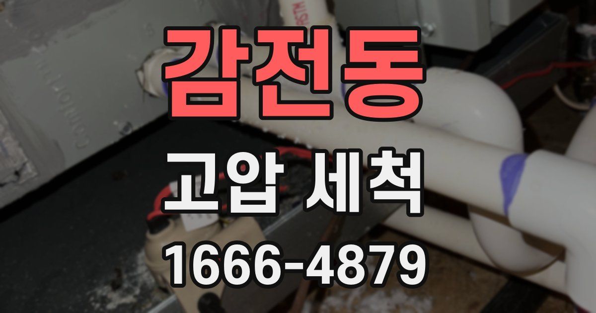 감전동 고압 세척