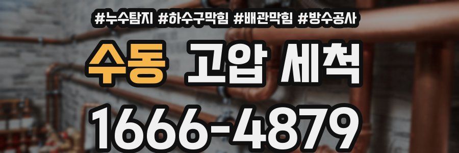수동 고압 세척