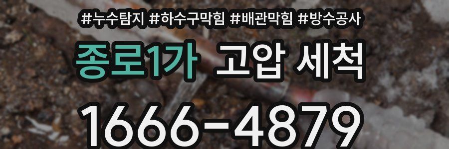 종로1가 고압 세척
