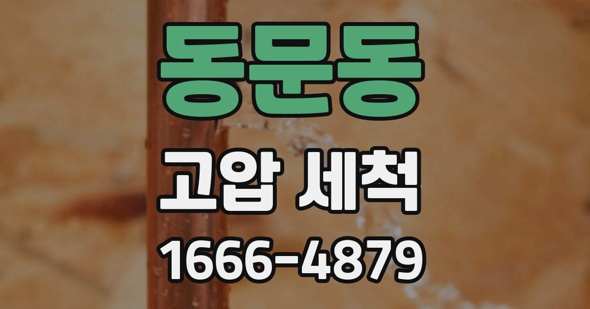 동문동 고압 세척