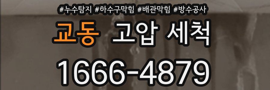 교동 고압 세척