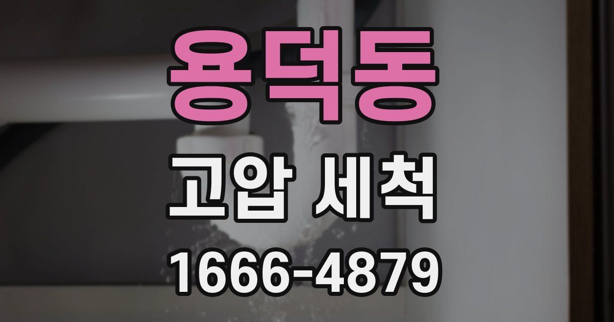 용덕동 고압 세척