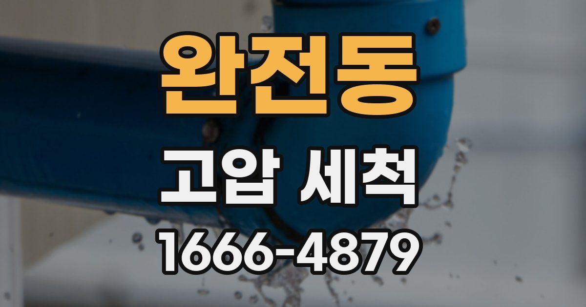 완전동 고압 세척