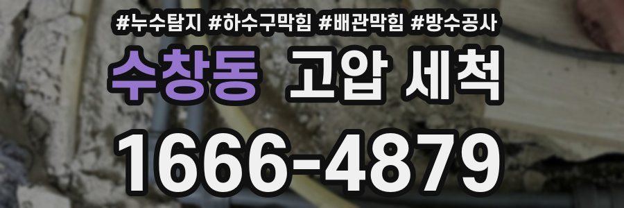 수창동 고압 세척
