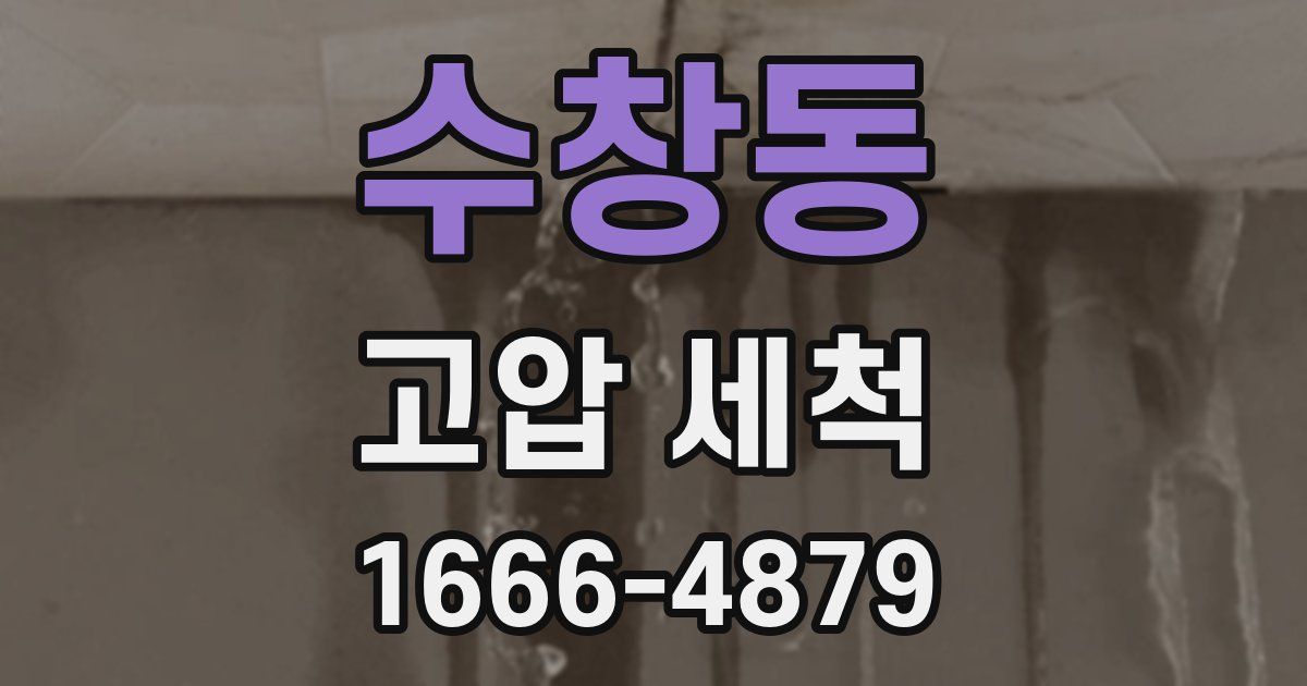 수창동 고압 세척