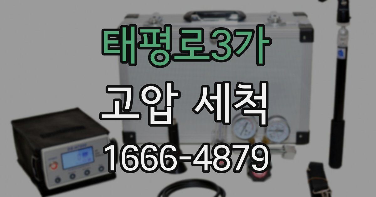 태평로3가 고압 세척