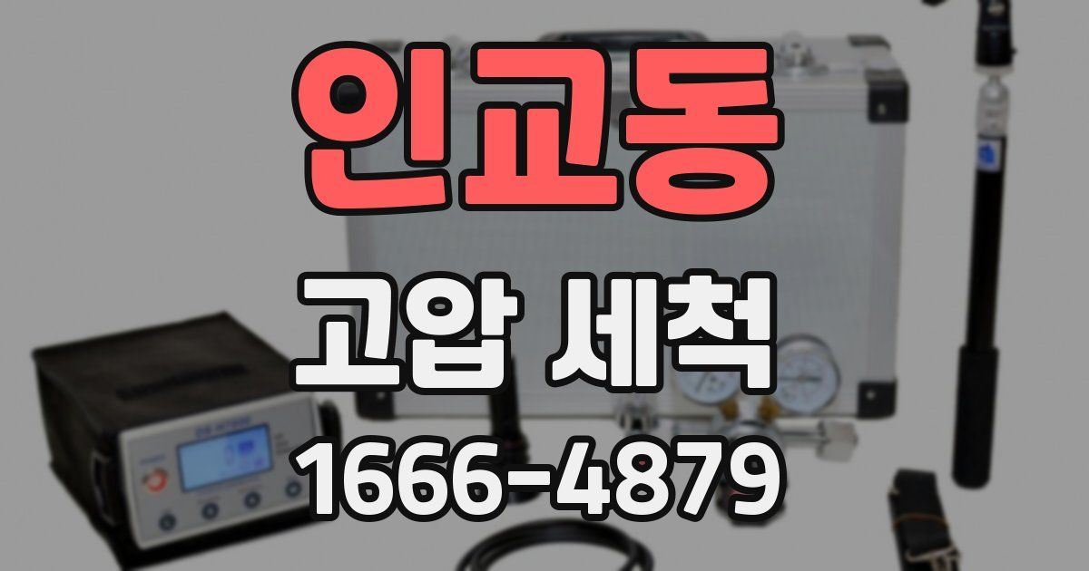 인교동 고압 세척