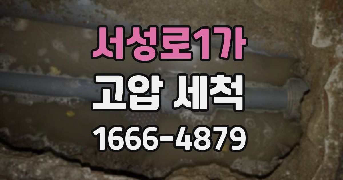 서성로1가 고압 세척