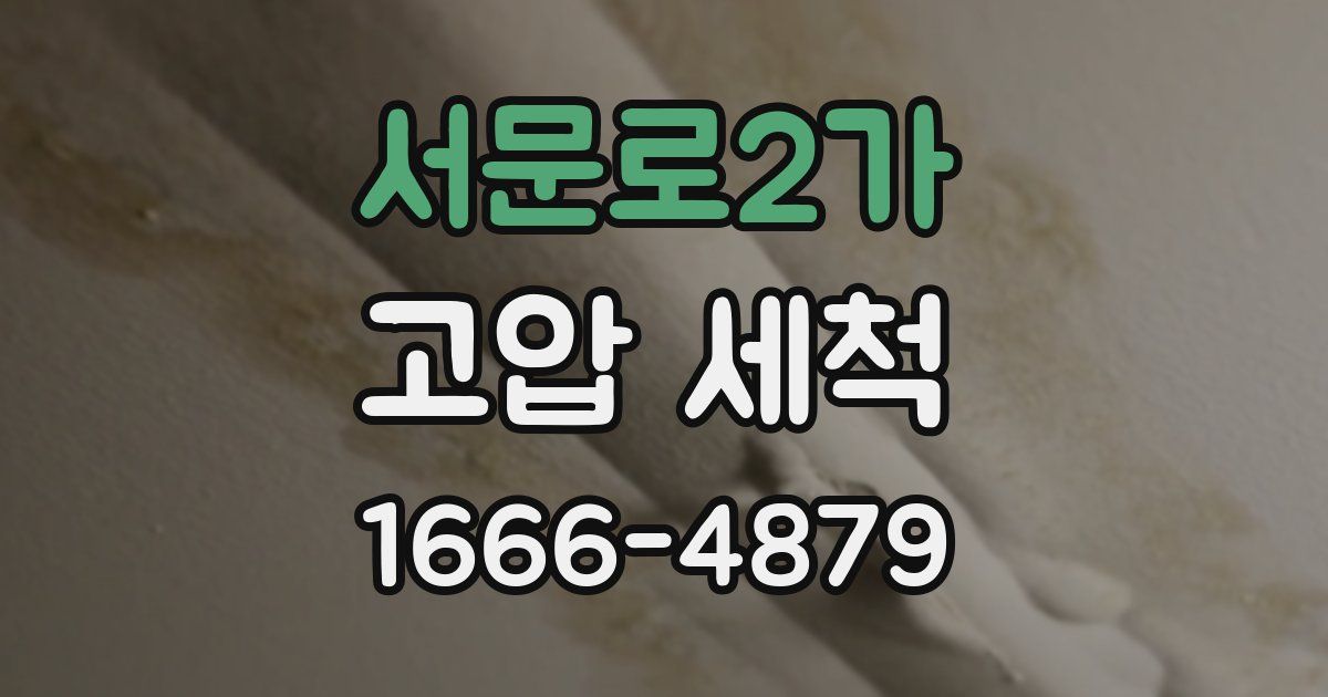 서문로2가 고압 세척