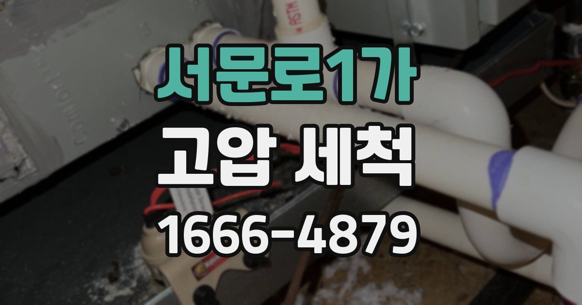 서문로1가 고압 세척
