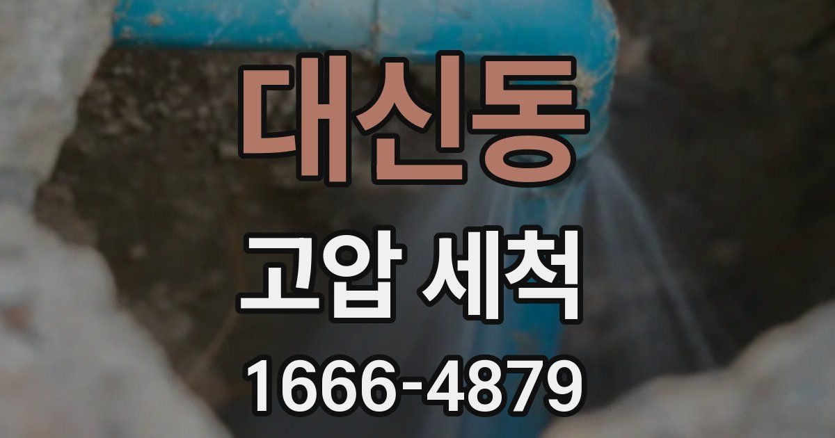 대신동 고압 세척