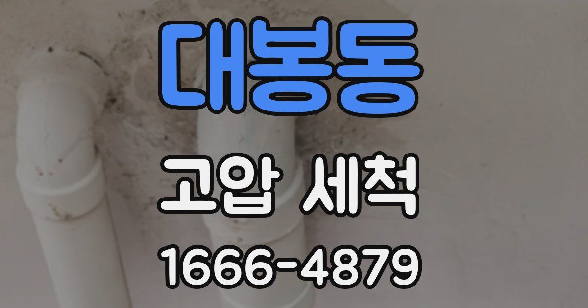 대봉동 고압 세척