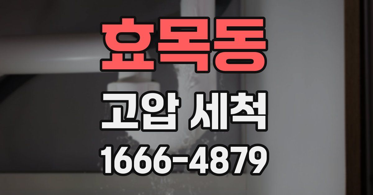 효목동 고압 세척