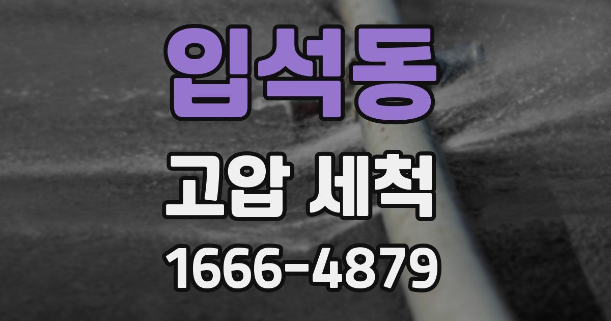 입석동 고압 세척