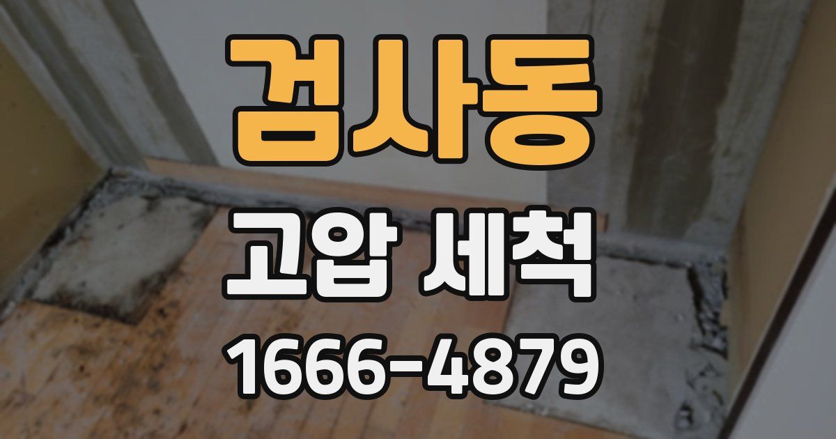 검사동 고압 세척