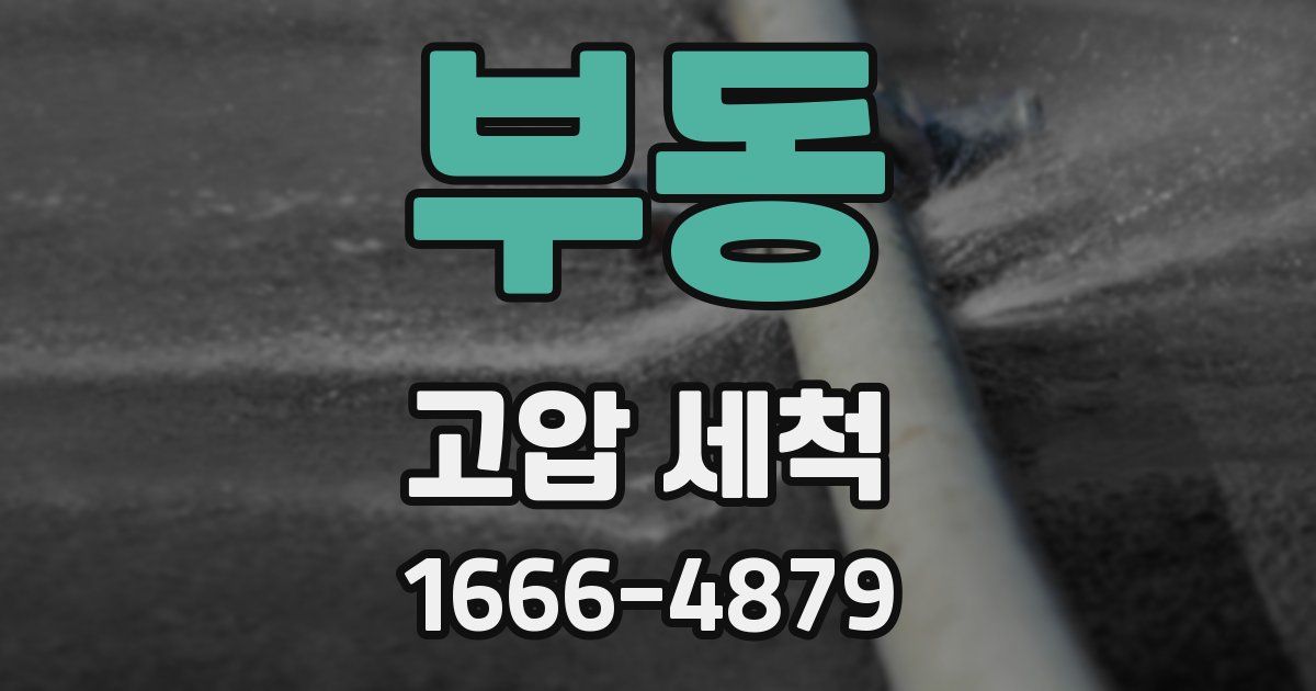 부동 고압 세척