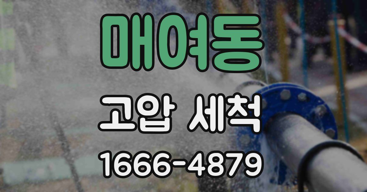 매여동 고압 세척