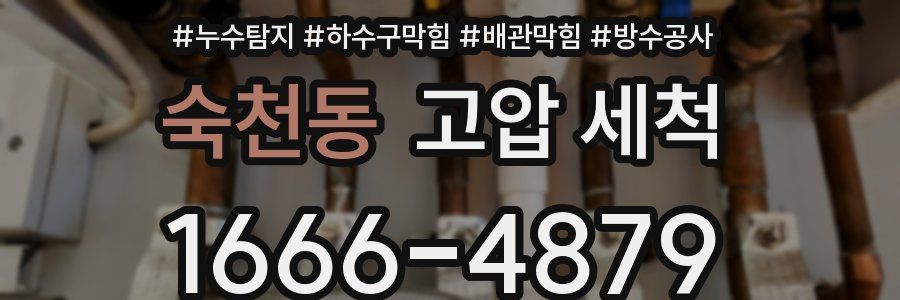 숙천동 고압 세척