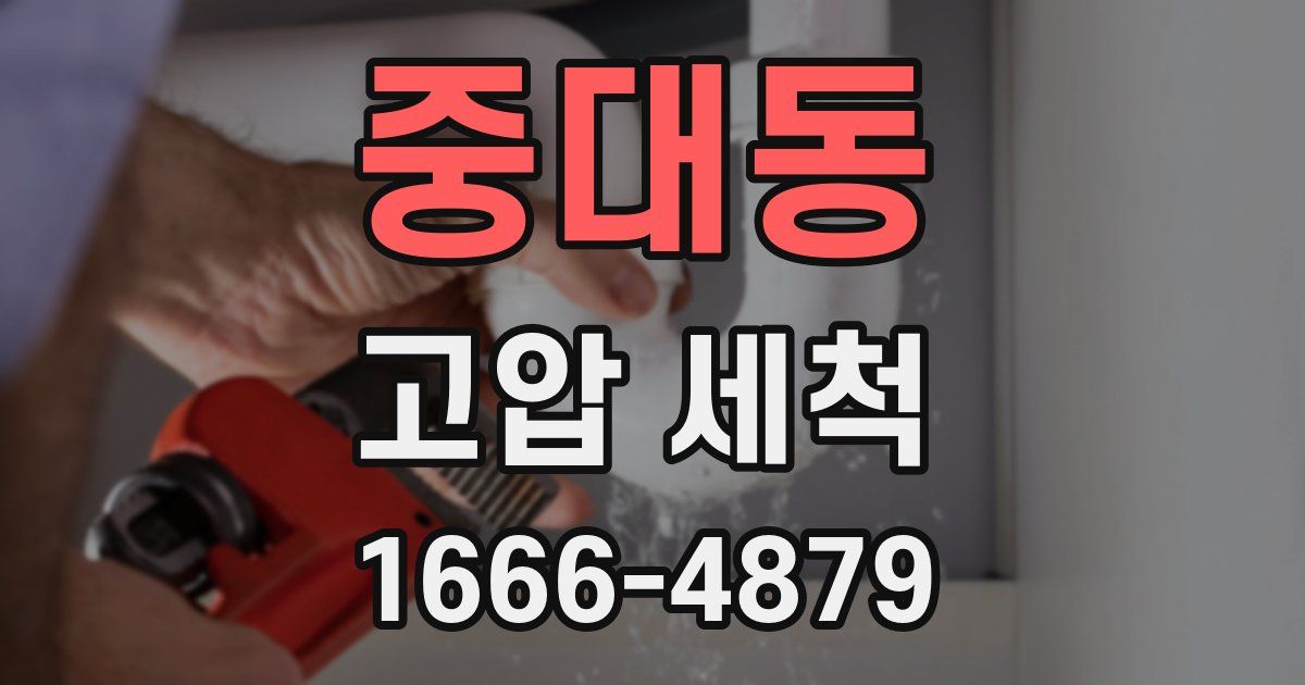 중대동 고압 세척