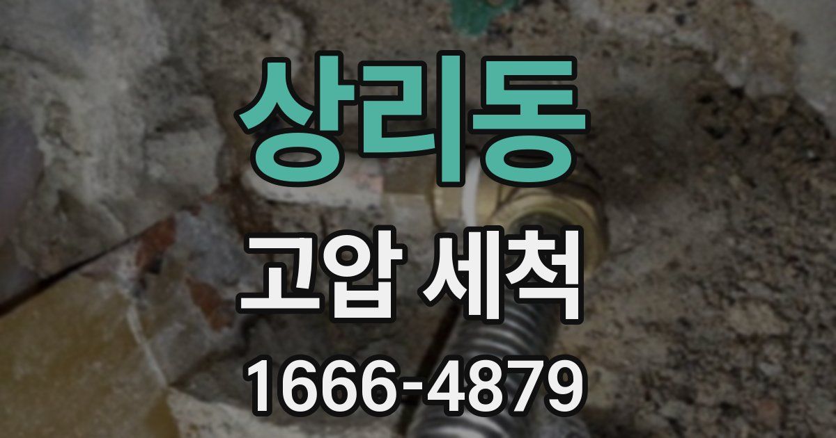 상리동 고압 세척