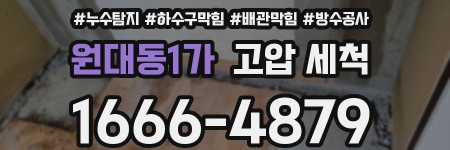 원대동1가 고압 세척