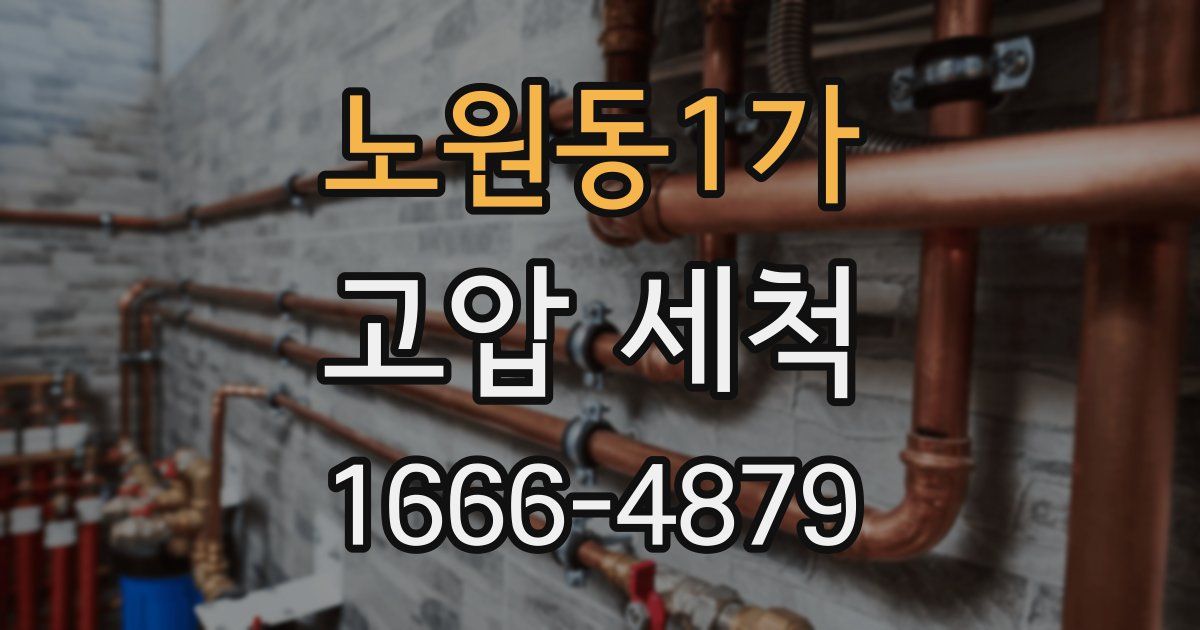 노원동1가 고압 세척