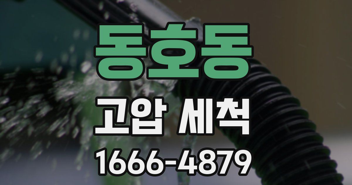 동호동 고압 세척