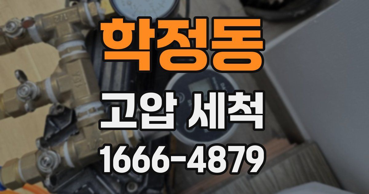 학정동 고압 세척