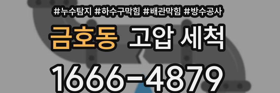 금호동 고압 세척