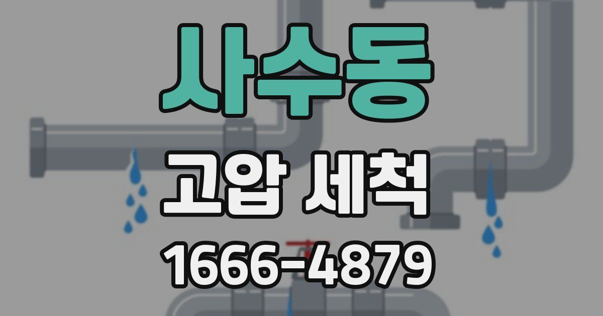 사수동 고압 세척