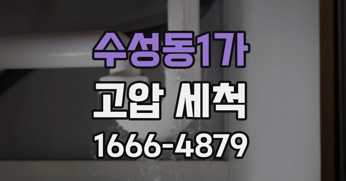 수성동1가 고압 세척