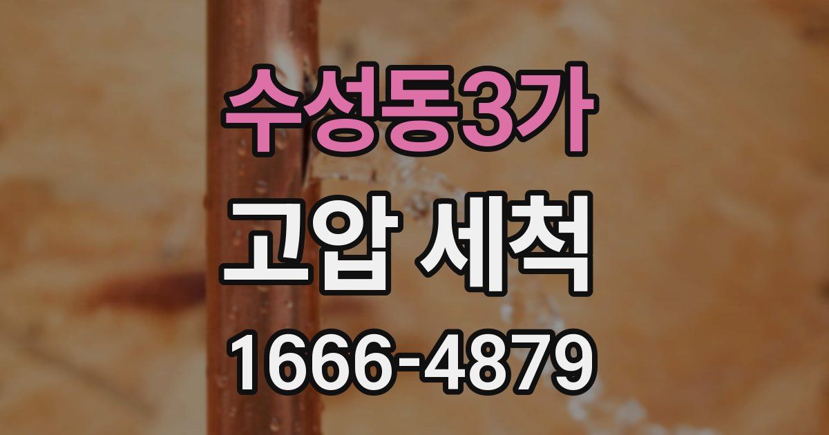 수성동3가 고압 세척