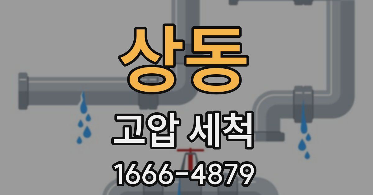 상동 고압 세척