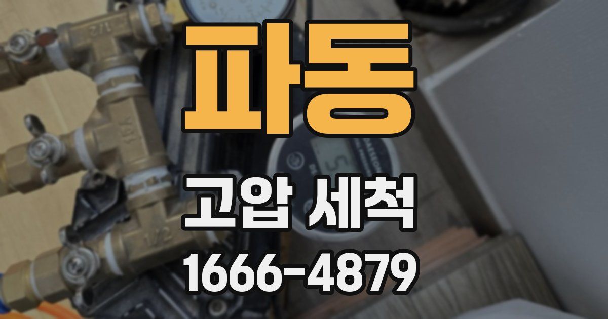 파동 고압 세척
