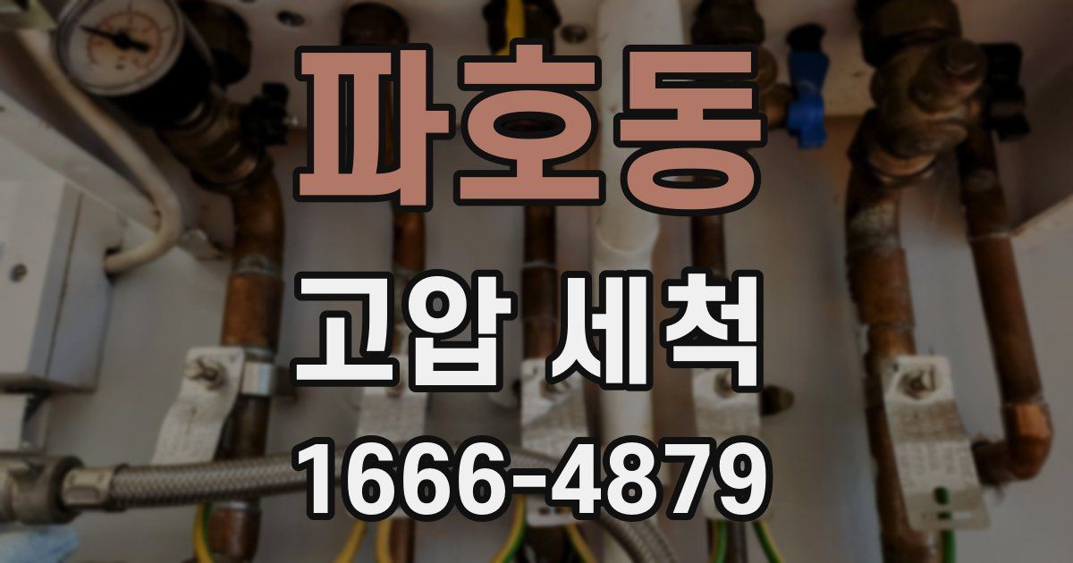 파호동 고압 세척