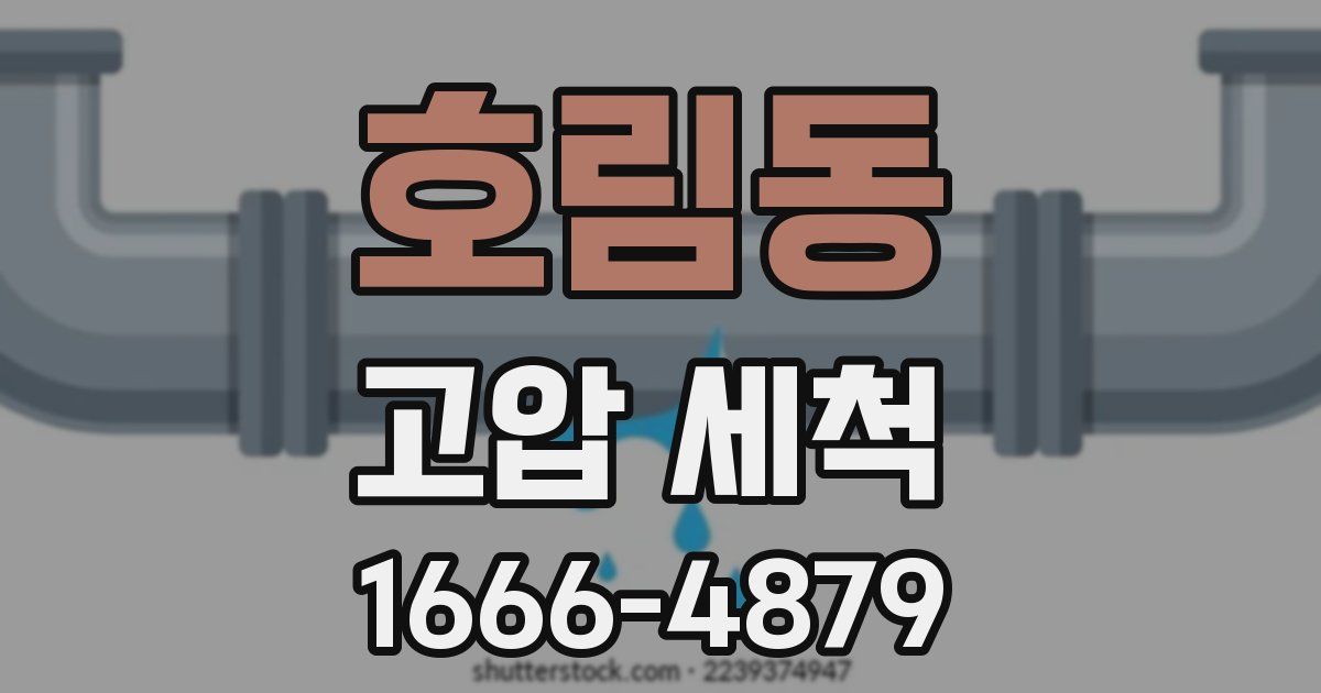 호림동 고압 세척