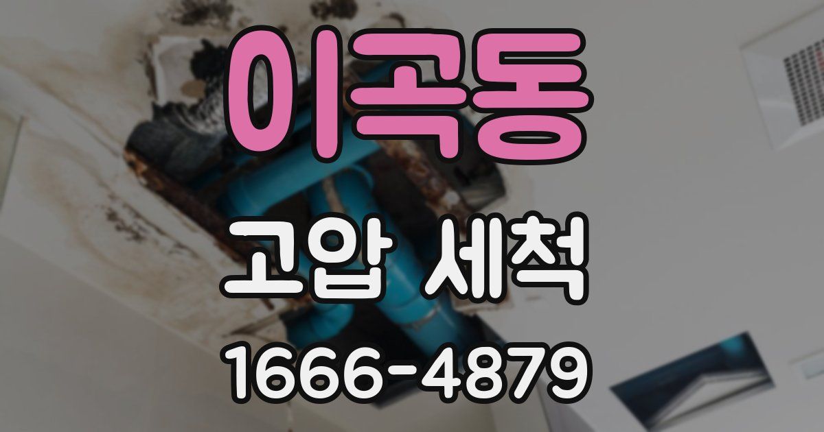 이곡동 고압 세척