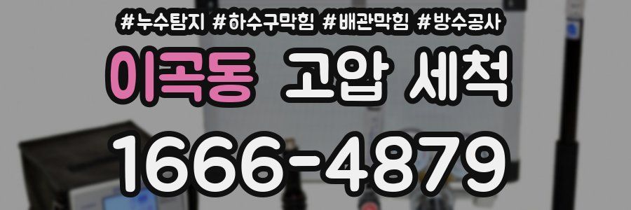 이곡동 고압 세척