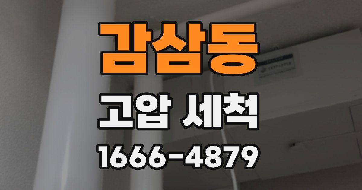 감삼동 고압 세척