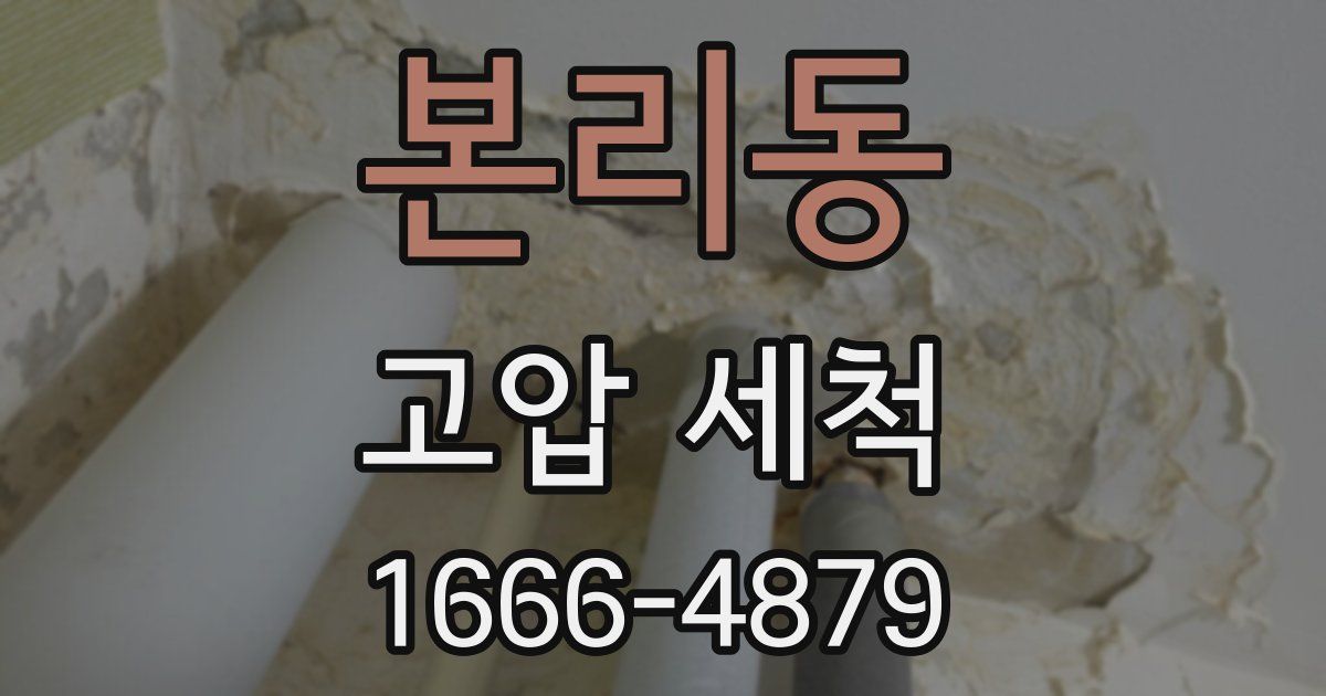 본리동 고압 세척